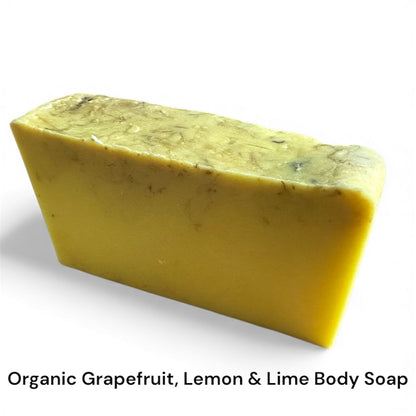 Organic Grapefruit, Lemon & Lime Soap | Handmade, Natural Citrus Body Bar for Refreshing Skin