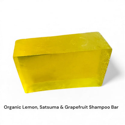 Organic Lemon, Satsuma & Grapefruit Shampoo Bar | Handmade, Alcohol-Free Solid Shampoo for Refreshing and Nourished Hair