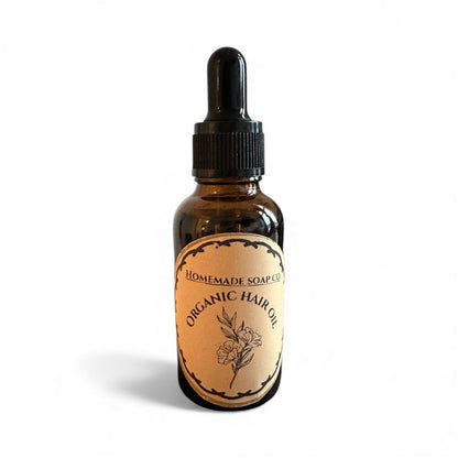 Organic Hair Oil with Rosemary, Geranium & Jasmine – Nourishing Hair Growth and Shine